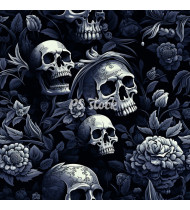 Skull Patterns - Hand-Drawn Vector Illustrations