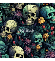 Skull Patterns - Hand-Drawn Vector Illustrations