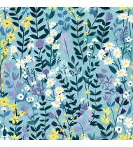 Spring Patterns in Modern Flat Line Style - Hand-Drawn Vector Illustration