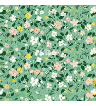 Spring Patterns in Modern Flat Line Style - Hand-Drawn Vector Illustration