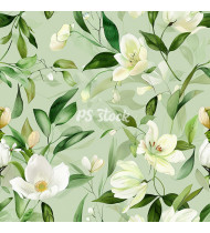 Spring Patterns in Modern Flat Line Style - Hand-Drawn Vector Illustration