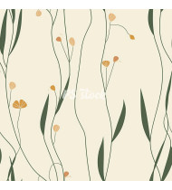 Spring Patterns in Modern Flat Line Style - Hand-Drawn Vector Illustration