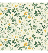 Spring Patterns in Modern Flat Line Style - Hand-Drawn Vector Illustration