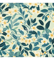 Spring Patterns in Modern Flat Line Style - Hand-Drawn Vector Illustration