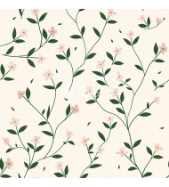 Spring Patterns in Modern Flat Line Style - Hand-Drawn Vector Illustration