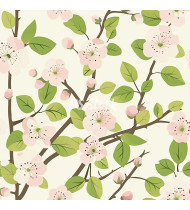 Spring Patterns in Modern Flat Line Style - Hand-Drawn Vector Illustration