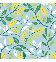 Spring Patterns in Modern Flat Line Style - Hand-Drawn Vector Illustration