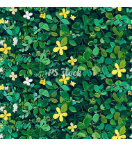 Spring Patterns in Modern Flat Line Style - Hand-Drawn Vector Illustration