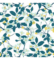 Spring Patterns in Modern Flat Line Style - Hand-Drawn Vector Illustration