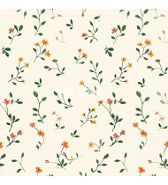 Spring Patterns in Modern Flat Line Style - Hand-Drawn Vector Illustration