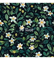 Spring Patterns in Modern Flat Line Style - Hand-Drawn Vector Illustration