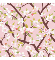 Spring Patterns in Modern Flat Line Style - Hand-Drawn Vector Illustration