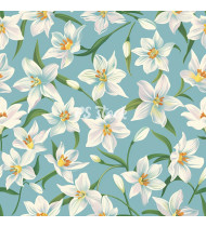 Spring Patterns in Modern Flat Line Style - Hand-Drawn Vector Illustration