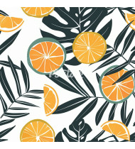 Summer Patterns in Modern Flat Line Style - Hand-Drawn Vector Illustration