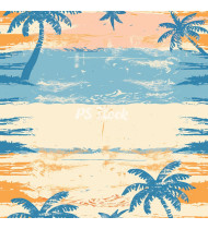 Summer Patterns in Modern Flat Line Style - Hand-Drawn Vector Illustration