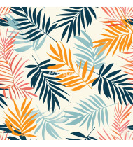 Summer Patterns in Modern Flat Line Style - Hand-Drawn Vector Illustration