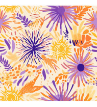 Summer Patterns in Modern Flat Line Style - Hand-Drawn Vector Illustration