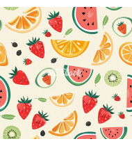 Summer Patterns in Modern Flat Line Style - Hand-Drawn Vector Illustration