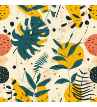 Summer Patterns in Modern Flat Line Style - Hand-Drawn Vector Illustration