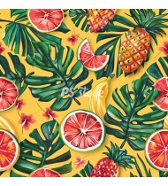 Summer Patterns in Modern Flat Line Style - Hand-Drawn Vector Illustration