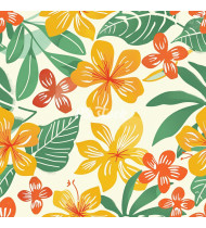 Summer Patterns in Modern Flat Line Style - Hand-Drawn Vector Illustration