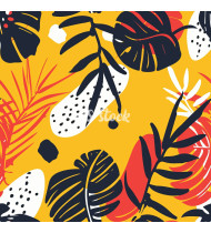 Summer Patterns in Modern Flat Line Style - Hand-Drawn Vector Illustration