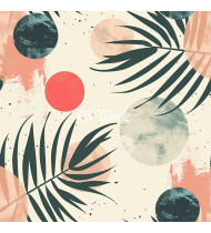 Summer Patterns in Modern Flat Line Style - Hand-Drawn Vector Illustration