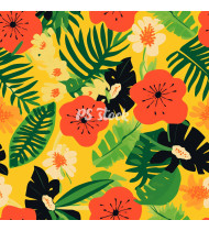 Summer Patterns in Modern Flat Line Style - Hand-Drawn Vector Illustration