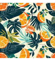 Summer Patterns in Modern Flat Line Style - Hand-Drawn Vector Illustration