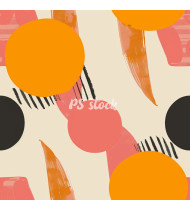 Summer Patterns in Modern Flat Line Style - Hand-Drawn Vector Illustration