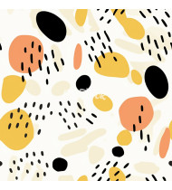 Summer Patterns in Modern Flat Line Style - Hand-Drawn Vector Illustration