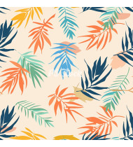 Summer Patterns in Modern Flat Line Style - Hand-Drawn Vector Illustration