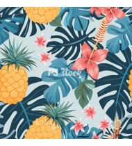 Summer Patterns in Modern Flat Line Style - Hand-Drawn Vector Illustration