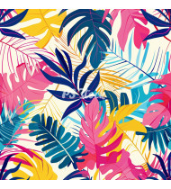 Summer Patterns in Modern Flat Line Style - Hand-Drawn Vector Illustration