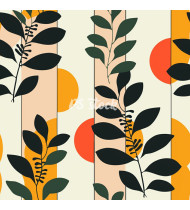 Summer Patterns in Modern Flat Line Style - Hand-Drawn Vector Illustration