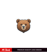 Brown Bear Face Logo