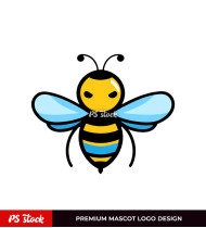 Blue Bee Logo Design