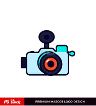 Camera Mascot Logo Design