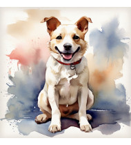 Golden Retriever Dog Watercolor Beauty