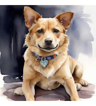 Golden Retriever Dog Watercolor Dreams