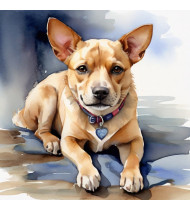 Golden Retriever Dog Watercolor