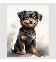 Cute German Shepherd Puppy Dog Art Board Print
