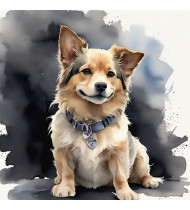 Cute German Shepherd Puppy Dog Art Board Print 3