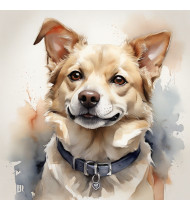 Golden Retriever Dog Watercolor Radiance