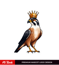 Royal Falcon Logo With Crown