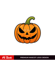 Seasonal Halloween Pumpkins in Gradient Mascot Logo