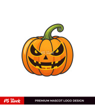 Valentine's pumpkin Head Mascot Logo