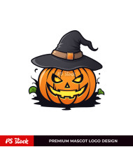 Halloween Decorative Scarecrow Pumpkin Mascot Cartoon Design