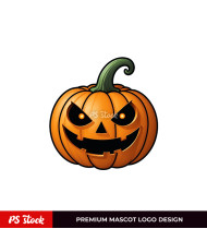 Cartoon Scarecrow Pumpkin Illustration Mascot Design