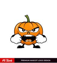 Boxing Halloween Pumpkin Gaming Cartoon Design